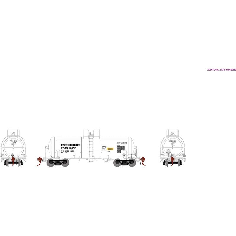 Athearn Genesis 25759 HO, UTC 13K Acid Tank Car, PROX, 16502 - House of Trains