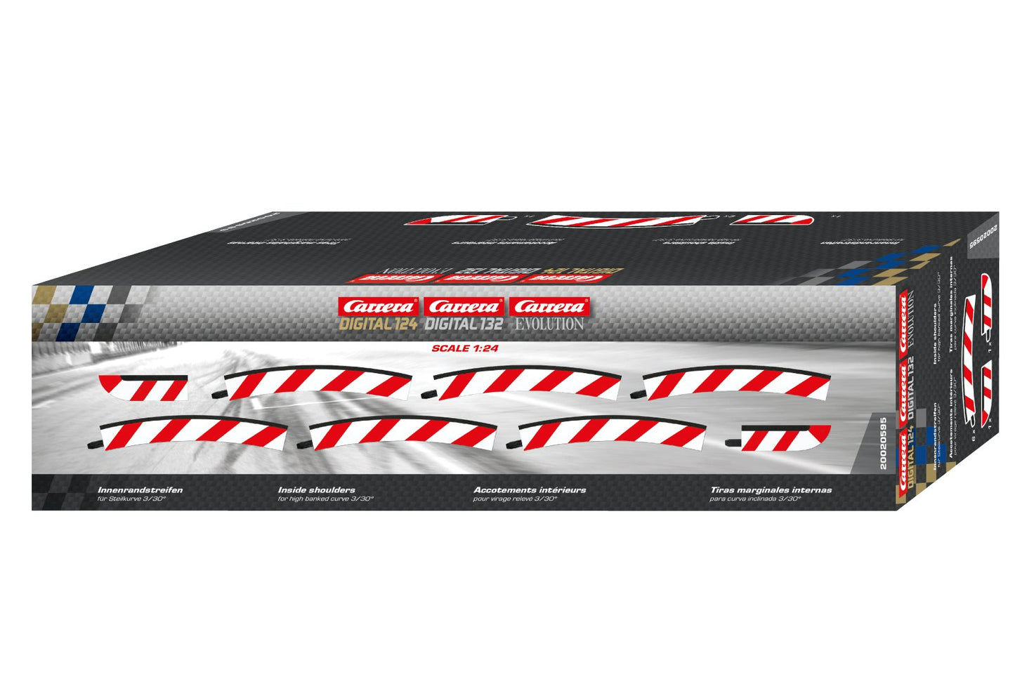 Carrera 20594 Digital 1:24, Digital 1:32, Evolution, Inside Shoulders, High Banked Curve 2/30 degree - House of Trains