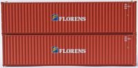 Jacksonville Terminal Company 405025 N, 40' High-Cube Container, Florens, 2 Pack - House of Trains