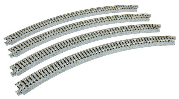 Kato 20-132 N Unitrack 13 3/4" (348mm) Radius Curve 45 Degree (4 Pieces) - House of Trains