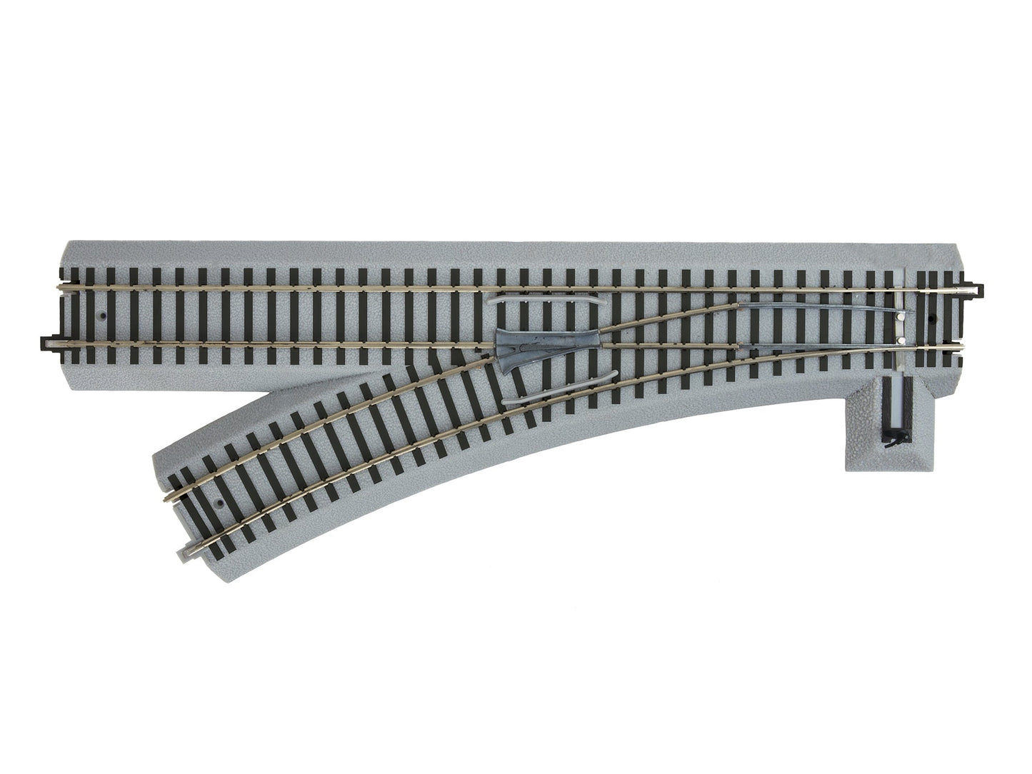 Lionel 6-49883 S, Fastrack Left Manual, 27" Radius, Length 15" Straight, 30 Degree R27 Turnout - House of Trains