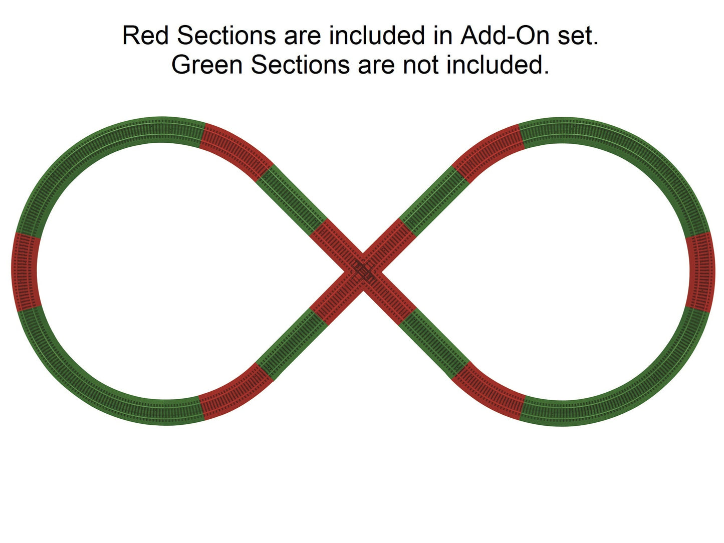Lionel 6-49889 S, Fastrack Figure 8 Add On Track Pack - House of Trains