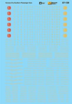 Microscale 60-139 N, Kansas City Southern Passenger Cars, 1940s-1960s - House of Trains