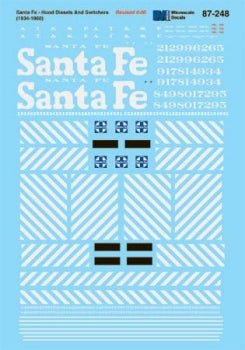 Microscale 60-248 N, Santa Fe, Hood Diesels and Switchers, 1934-1960 - House of Trains
