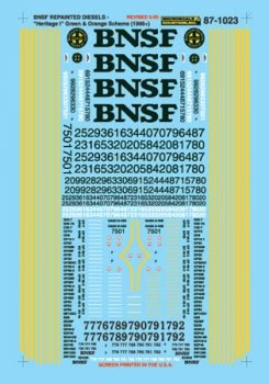 Microscale 87-1023 HO, Burlington Northern Santa Fe, BNSF, Heritage I Diesels, 1996+ - House of Trains