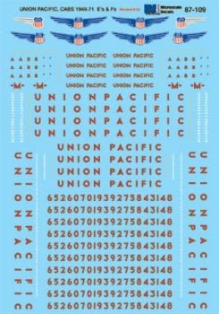 Microscale 87-109 HO, Union Pacific, E and F Unit Diesels, 1946+ - House of Trains