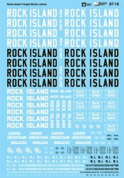 Microscale 87-19 HO, Rock Island, Freight Cars, Block Lettering, 1959-1969 - House of Trains