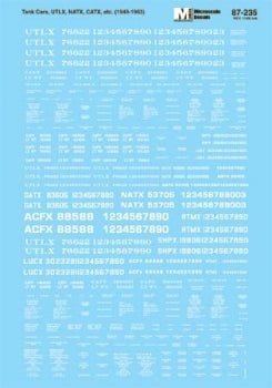 Microscale 87 - 235 HO, Assorted Tank Cars - House of Trains