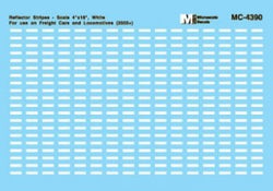 Microscale MC-4390 HO, Data, Reflector Stripes For use on Freight Cars, Engines, 2005+ - House of Trains