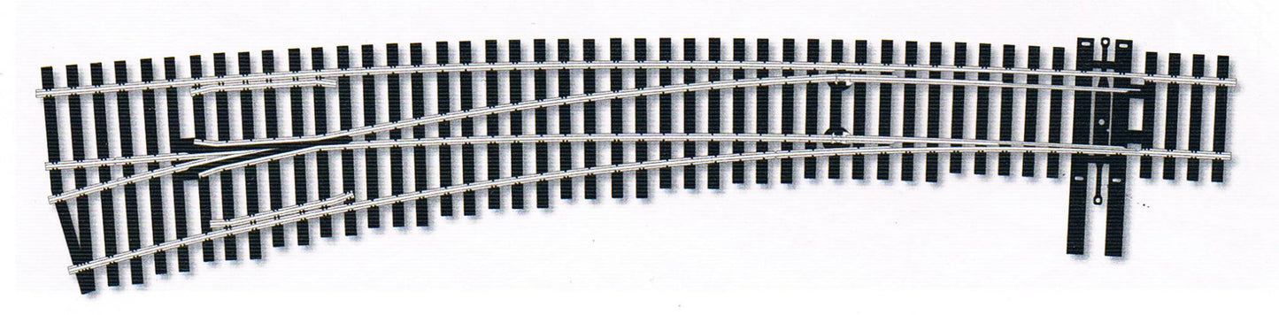 Peco SL-8377 HO, Code 83, Insulfrog, Curved, Number 7 Left Hand Turnout - House of Trains