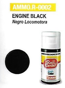 Rail Center Paint R-0002, Engine Black, 15ml bottle, Acrylic Paint - House of Trains