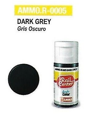 Rail Center Paint R-0005, Dark Grey, 15ml bottle, Acrylic Paint - House of Trains
