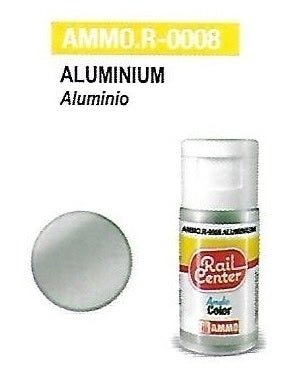 Rail Center Paint R-0008, Aluminum, 15ml bottle, Acrylic Paint - House of Trains
