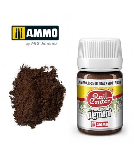 Rail Center Paint R-2306, Pigment, Trackside Rust, 35ml bottle, Dry Pigment - House of Trains