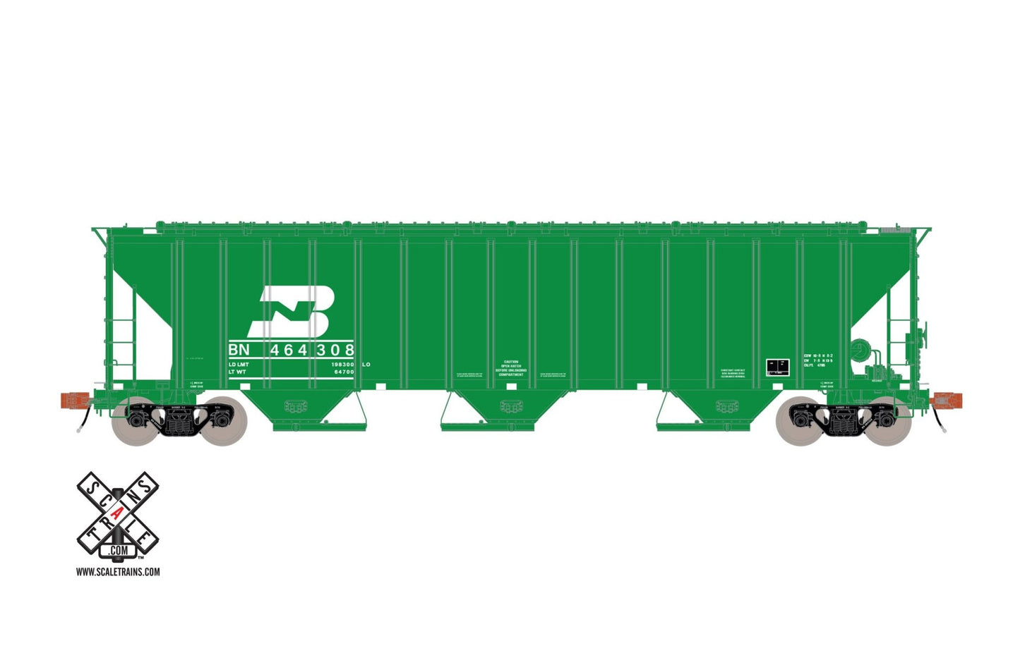 Scale Trains 32298 HO, Rivet Counter, PS-2CD 4785cf Covered Hopper, Small Logo,, BN, 464308 - House of Trains