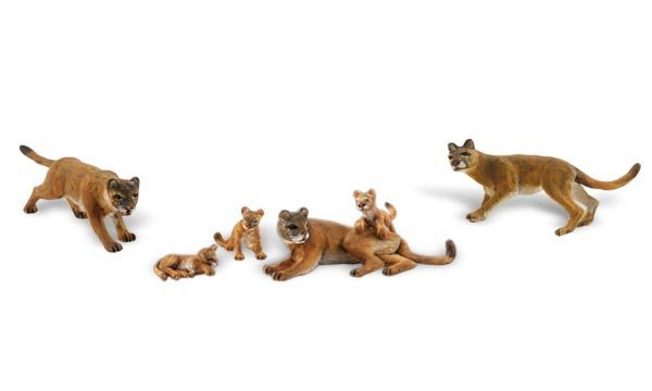 Woodland Scenics 1949 HO, Cougars and Cubs, 6 Pieces - House of Trains