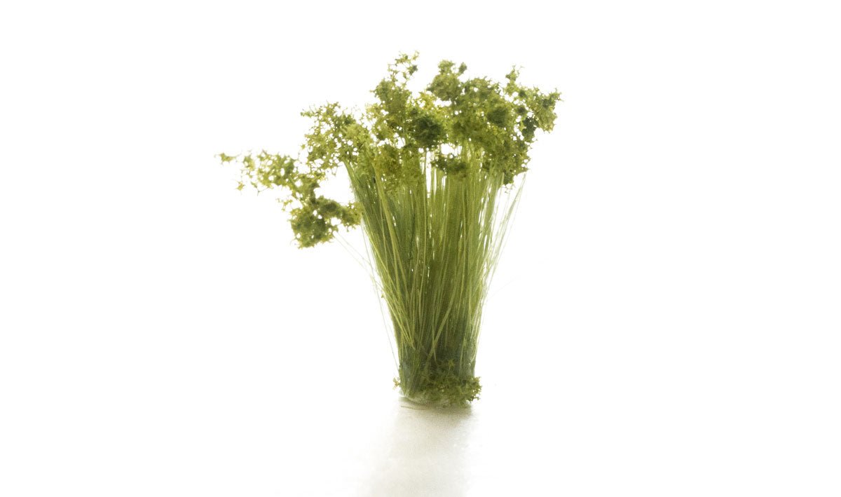 Woodland Scenics 777, Peel 'N Place, Prairie Grass Tufts, Medium Green, 20 Pieces - House of Trains