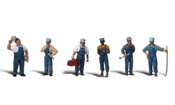 Woodland Scenics Accents A2147 N Train Mechanics, 6 figures - House of Trains