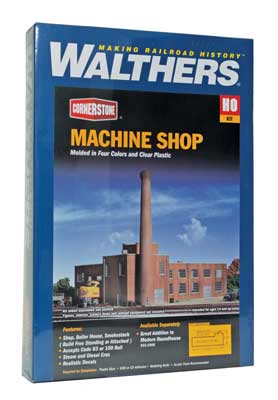 Walthers 933-2902 HO, Cornerstone Machine Shop -- Kit - 13-5/8 x 8-3/4 x 5-1/8"  34.6 x 22.2 x 13cm