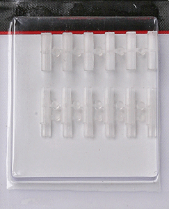 Atlas 55 HO, Code 100, Insulated Rail Joiners, Clear, 24 pack