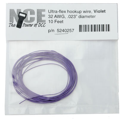 NCE 5240257 32 AWG Ultra Flex Wire, 10 Feet, Violet