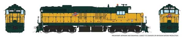 Rapido 50621 HO, SD9, ESU LokSound, Chicago North Western, 1971+, CNW 6614