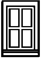 Alexander Scale Models 2598 N Single Windows, 4 Pane, 4 per package