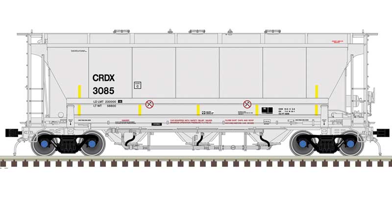 Atlas Master Plus 50 006 206 N, Trinity 3230 Covered Hopper, Chicago Freight Car, CRDX, 3092