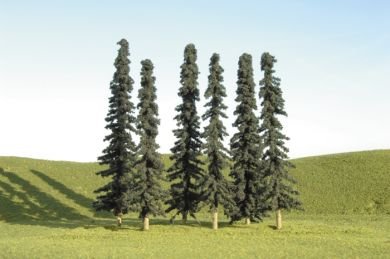 Bachmann Scene Scapes 32103, Conifer Pine Trees, 3" to 4", 8 Trees