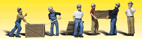 Woodland Scenics Accents 2123 N Dock Workers, 6 Pieces
