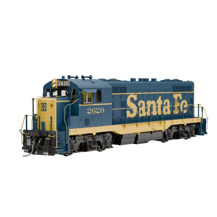 Rapido 70113 HO, CF7, DCC READY, Cleburne Shops, Round Cab, Santa Fe, Pinstripe Scheme, 1972+, ATSF 2617
