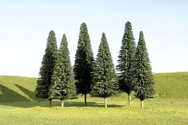Bachmann Scene Scapes 32101, Pine Trees, 3" to 4", 8 Trees