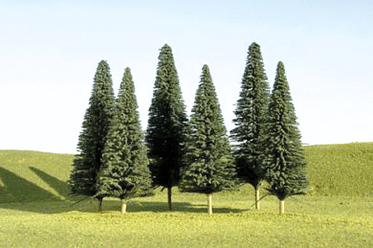 Bachmann Scene Scapes 32101, Pine Trees, 3" to 4", 8 Trees