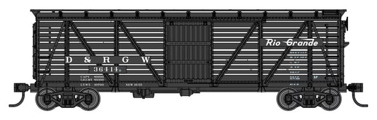 Walthers Mainline 910-41511 HO, 40' Wood Stock Car, DRGW 36414D