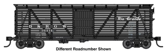 Walthers Mainline 910-41512 HO, 40' Wood Stock Car, DRGW 36432D