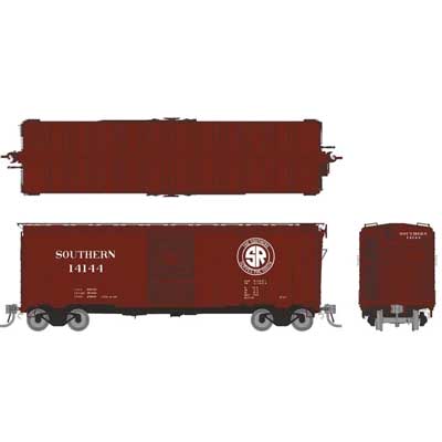 Rapido 180003 HO, 1937 AAR 40' Box Car, Square Corner, 6-Pack, Southern, 1947+