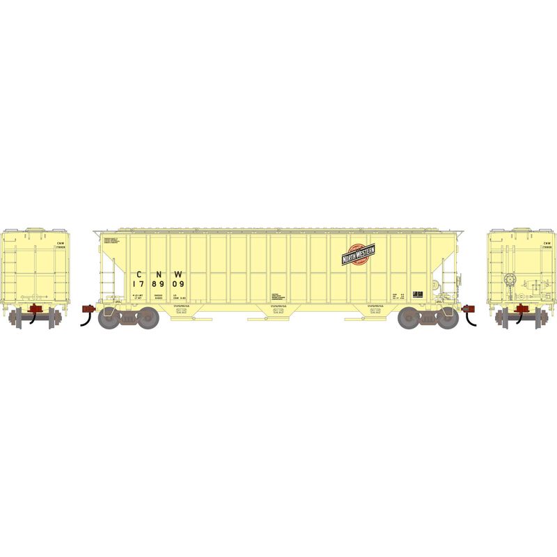 Athearn 2486 HO, FMC 4700 Covered Hopper, CNW 178909