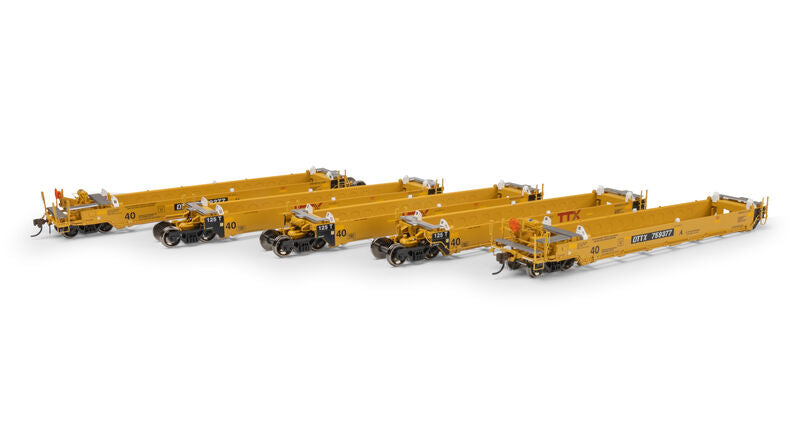 Athearn 3008 HO, MAXI I Well Car Late, 5-unit set, DTTX 759377