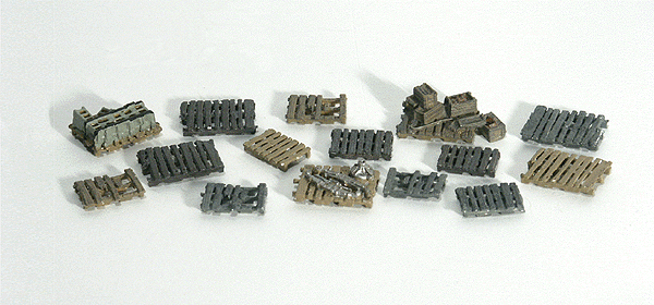 Woodland Scenics 1854 HO Assorted Skids, 15 Pieces
