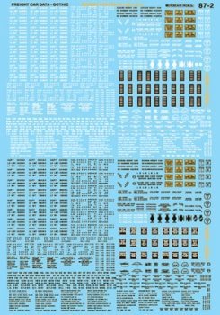 Microscale 87-2 HO, Data for Freight Cars, Gothic, Black and White