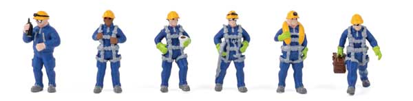 Walthers SceneMaster 949-6209 HO, Wind Turbine Techs, 6 Pieces