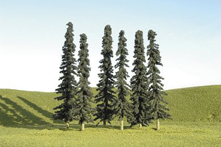 Bachmann Scene Scapes 32156, Conifer Trees, 4" to 6", 24 Trees