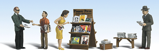 Woodland Scenics A2191 N,  Newsstand, 7 pieces