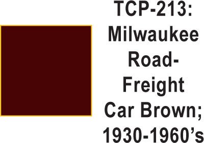 Tru Color TCP-213 Milwaukee Road 1930-60's Freight Car Brown 1 Fluid Ounce