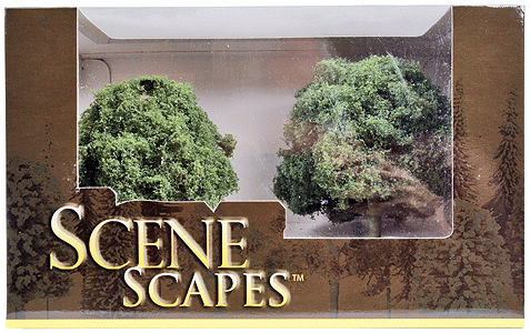Bachmann Scene Scapes 32213, Oak Trees, 4.5" - 5", 2 Trees
