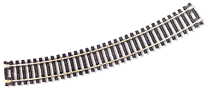 Atlas 833 HO, Code 100, 18" Radius Curve, 30 Degree, 6 Pieces