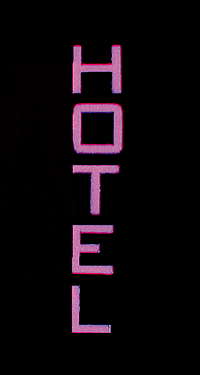 Light Works USA 14811-L Hotel (Large Vertical) Animated Neon Sign HO/O Scale .5"x2"