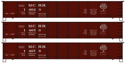Accurail 37714 HO 41' Steel Gondola 3 Pack, Michigan Central, MCRR, 14623, 14650, 14679 - House of Trains