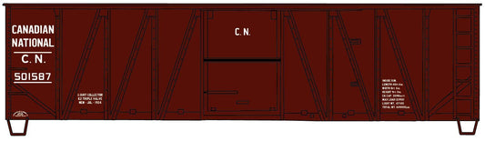 Accurail 4121 HO, 40' Single Sheath Wood Box Car, Canadian National, CN, 501587 - House of Trains