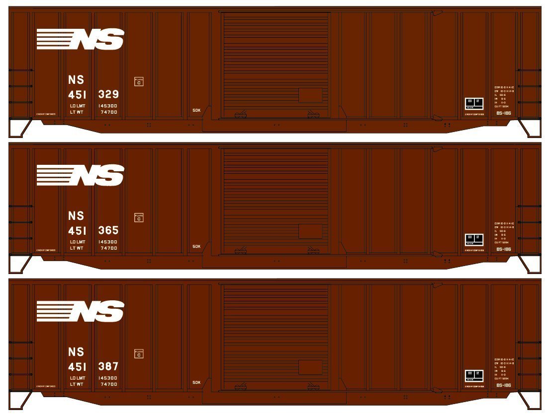 Accurail 81471 HO, 50' Steel Boxcar, Norfolk Southern, Single Car from 3-pack - House of Trains